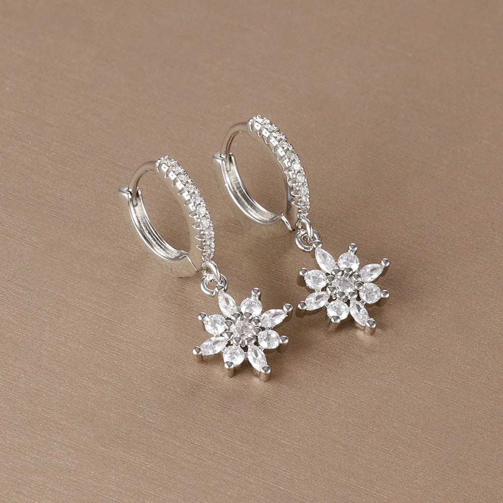 Stella Star Zircon Dangle Earrings