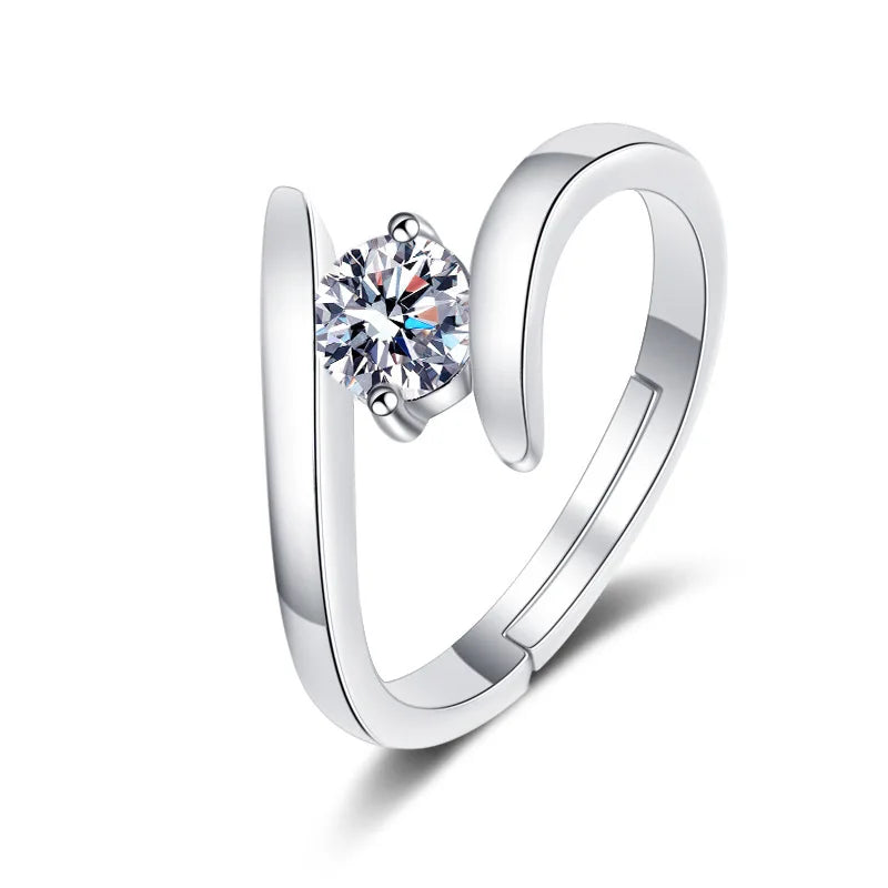 Sterling Silver Zircon Classic Ring