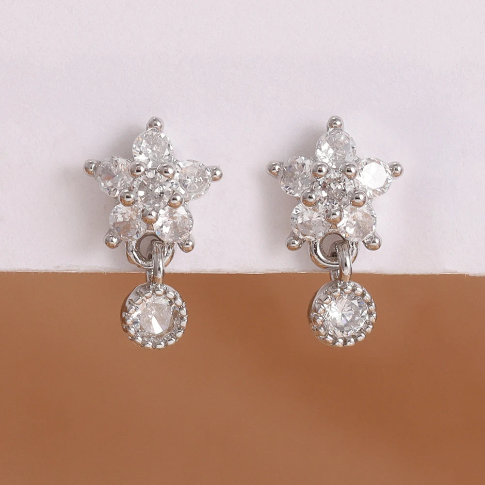 Stella Star Zircon Dangle Earrings