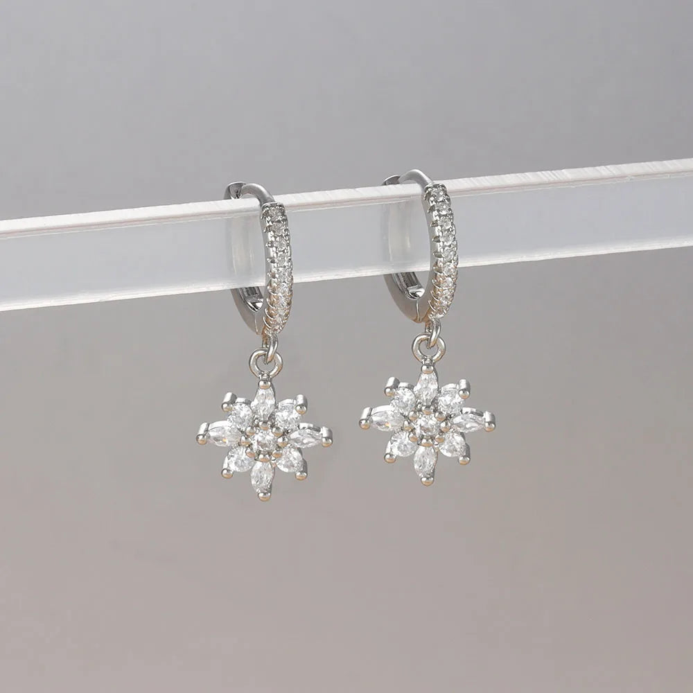 Stella Star Zircon Dangle Earrings